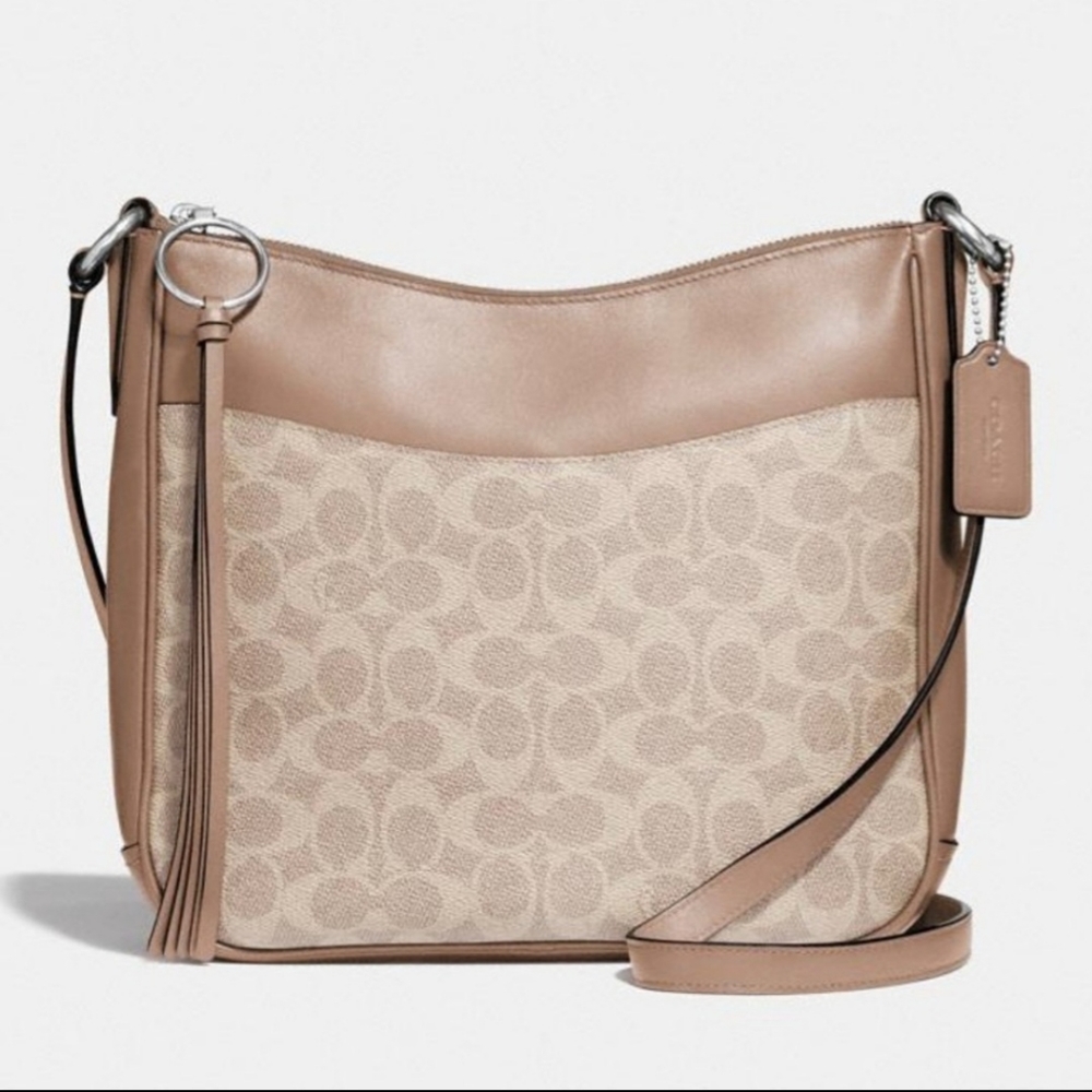 Coach Chaise Crossbody Signature Taupe Bag